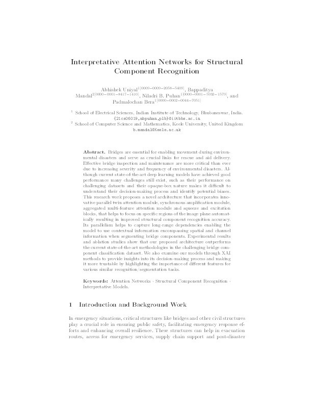 Interpretative Attention Networks for Structural Component Recognition Thumbnail