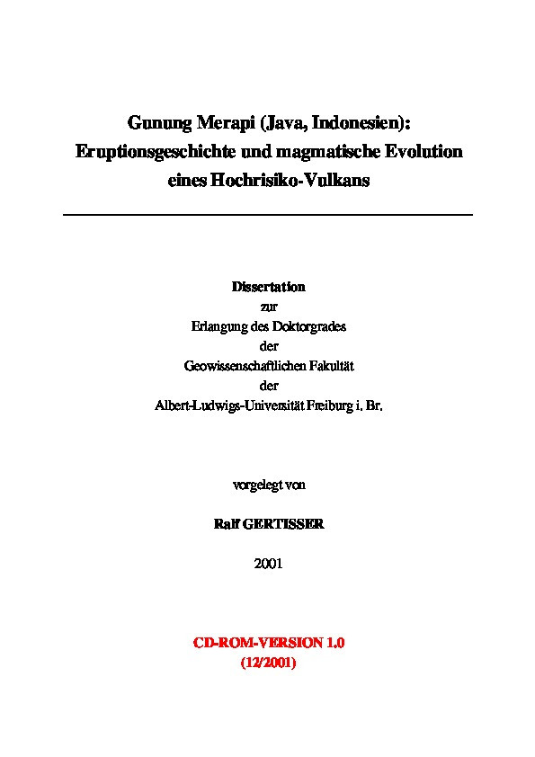 Gunung Merapi (Java, Indonesien): Eruptionsgeschichte und magmatische Evolution eines Hochrisiko-Vulkans Thumbnail