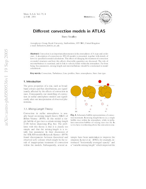 Different convection models in ATLAS Thumbnail