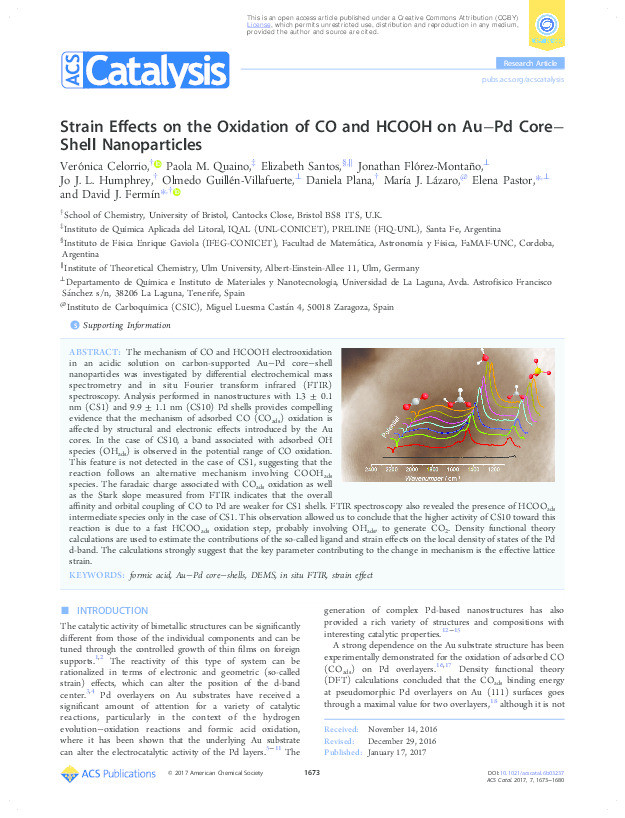 Strain Effects on the Oxidation of CO and HCOOH on Au–Pd Core–Shell Nanoparticles Thumbnail