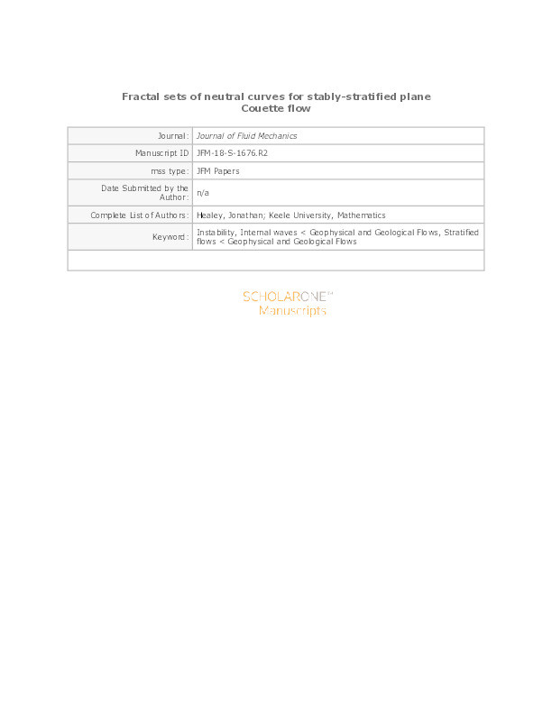Fractal sets of neutral curves for stably-stratified plane Couette flow Thumbnail