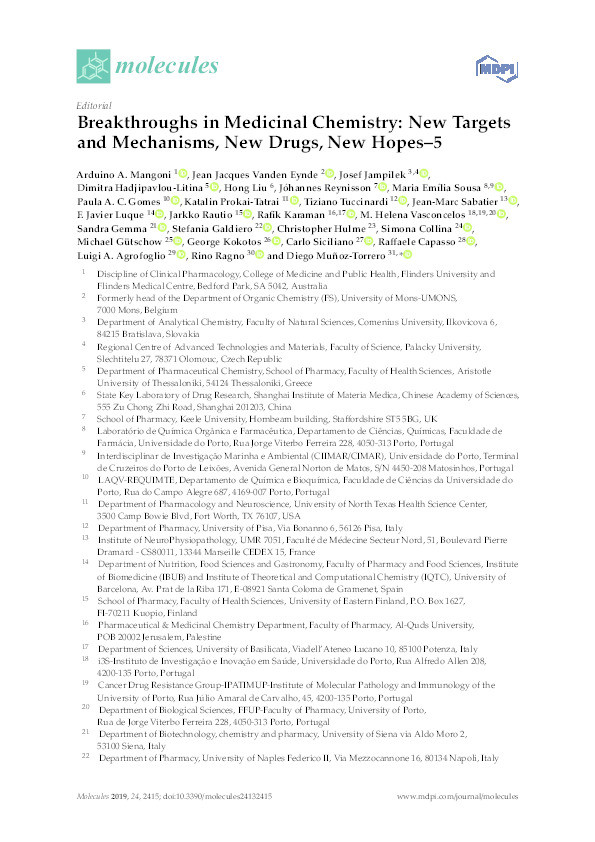 Breakthroughs in Medicinal Chemistry: New Targets and Mechanisms, New Drugs, New Hopes-5 Thumbnail