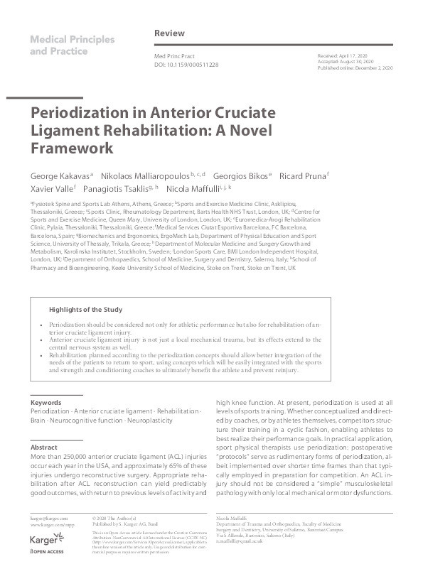 Periodization in Anterior Cruciate Ligament Rehabilitation: A Novel Framework Thumbnail