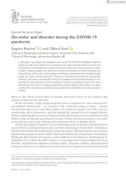 On order and disorder during the COVID-19 pandemic. Thumbnail