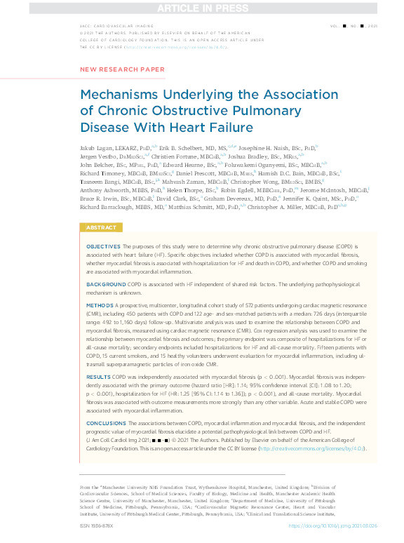 Mechanisms Underlying the Association of Chronic Obstructive Pulmonary Disease With Heart Failure Thumbnail