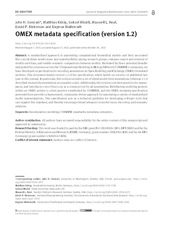 OMEX metadata specification (version 1.2). Thumbnail