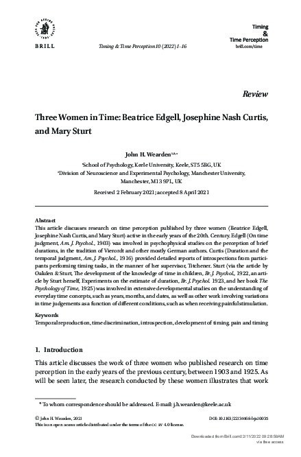 Three Women in Time: Beatrice Edgell, Josephine Nash Curtis, and Mary Sturt Thumbnail