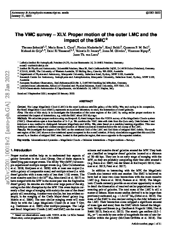 The VMC survey. XLV. Proper motion of the outer LMC and the impact of the SMC Thumbnail