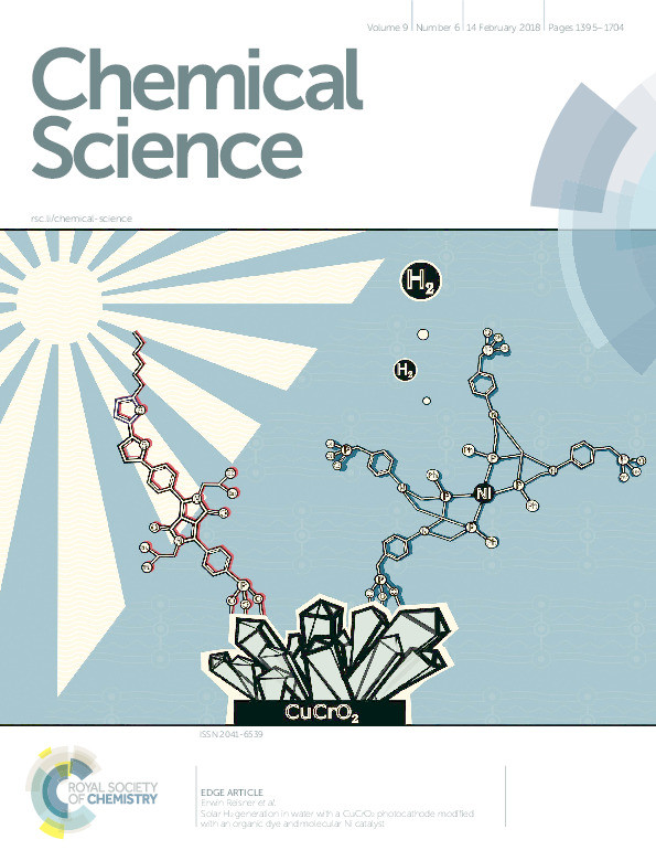 Solar H2 generation in water with a CuCrO2 photocathode modified with an organic dye and molecular Ni catalyst Thumbnail