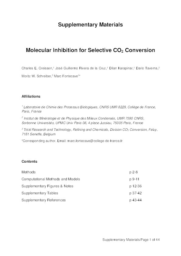Molecular Inhibition for Selective CO2 Conversion. Thumbnail