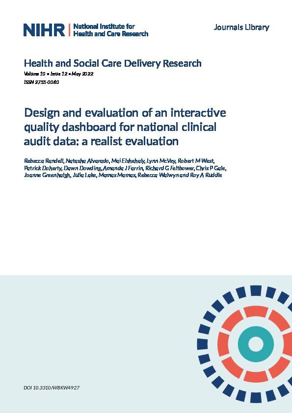 Design and evaluation of an interactive quality dashboard for national clinical audit data: a realist evaluation Thumbnail