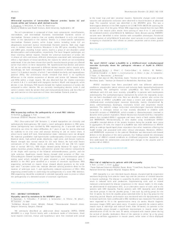 Differential expression of intermediate filament proteins: lamins A/C and desmin within and between adult skeletal muscles Thumbnail