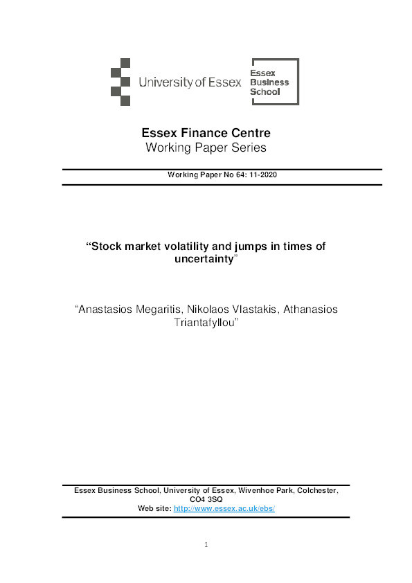 Stock market volatility and jumps in times of uncertainty Thumbnail