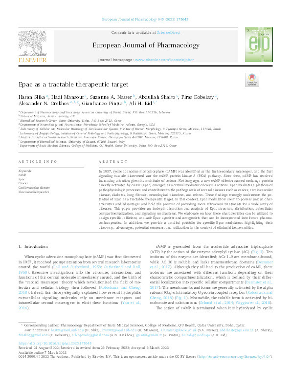 Epac as a tractable therapeutic target Thumbnail