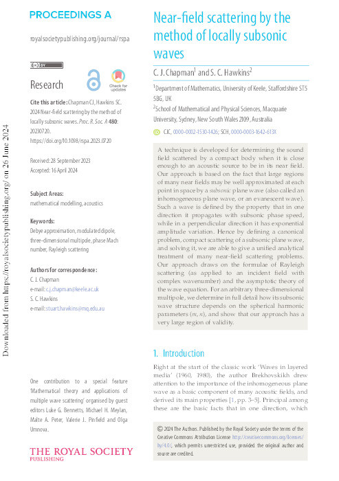 Near-field scattering by the method of locally subsonic waves Thumbnail